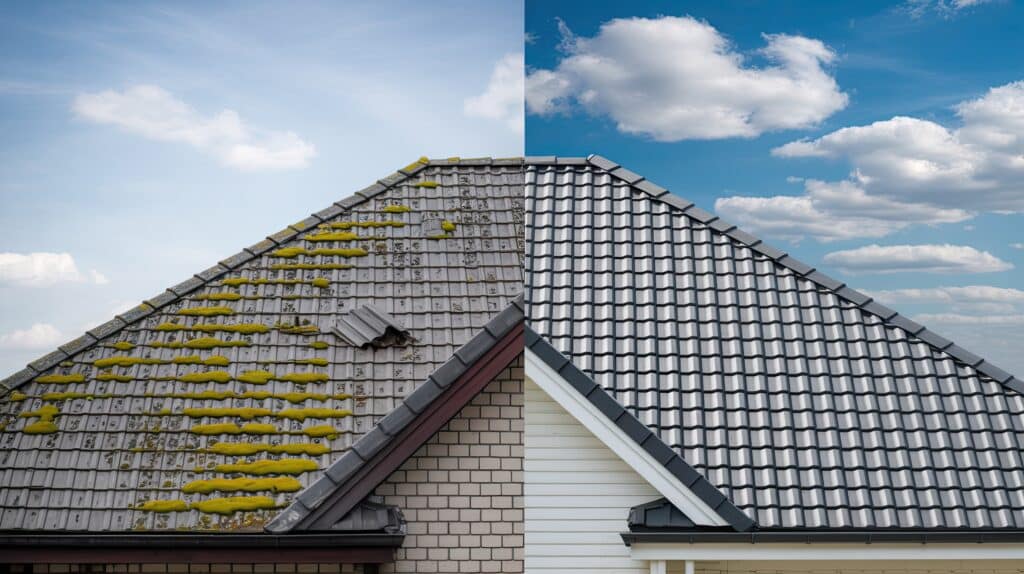 Taktvätt Uppsala före och efter takvård