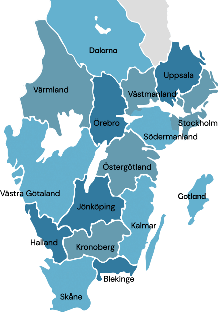 Verksamma områden Bostadstvättarna i Sverige